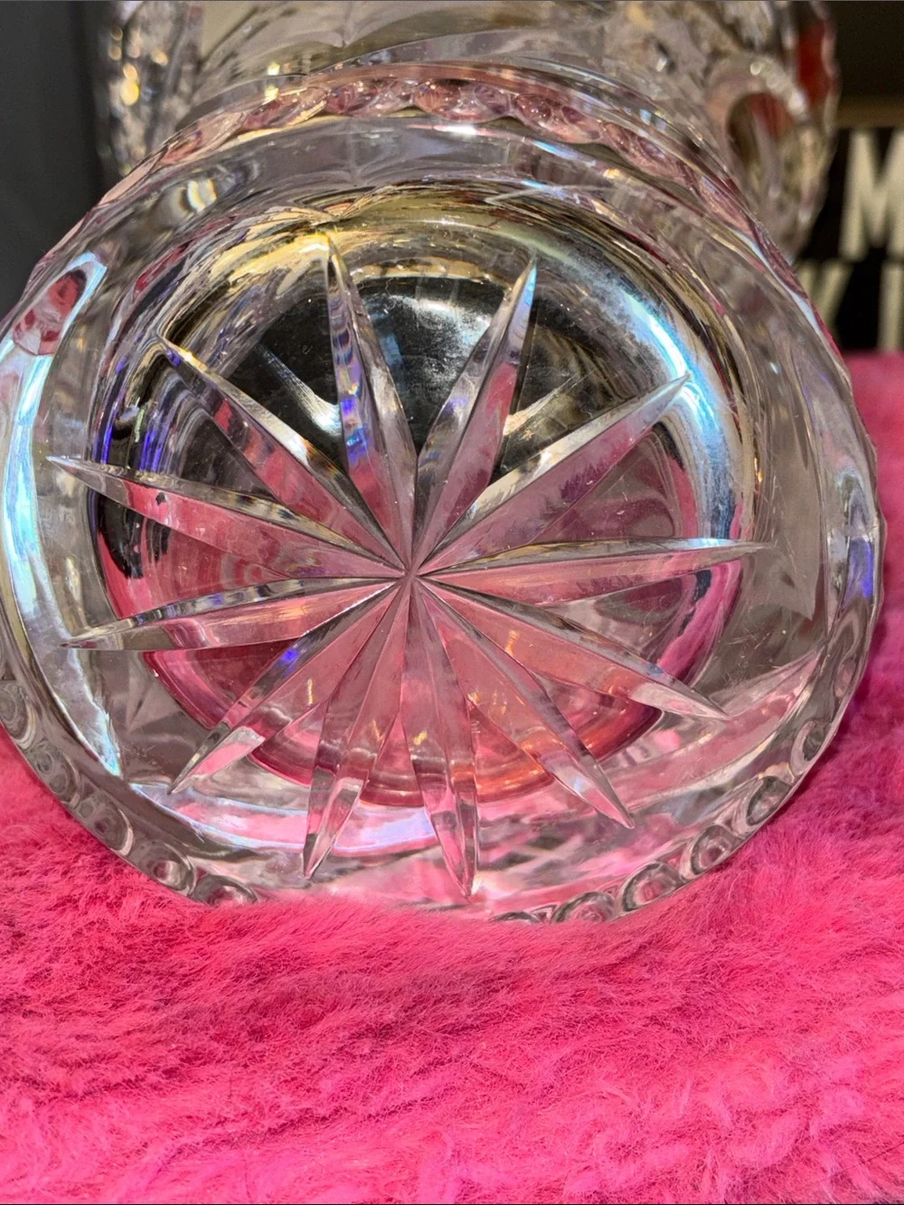 VINTAGE Crystal Clear brand made in GermanyCut Crystal Vase. It is a bohemian st